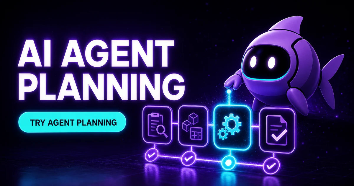Gobii agent guiding a visible four-step AI agent plan beside an invitation to try agent planning